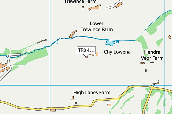 TR8 4JL map - OS VectorMap District (Ordnance Survey)