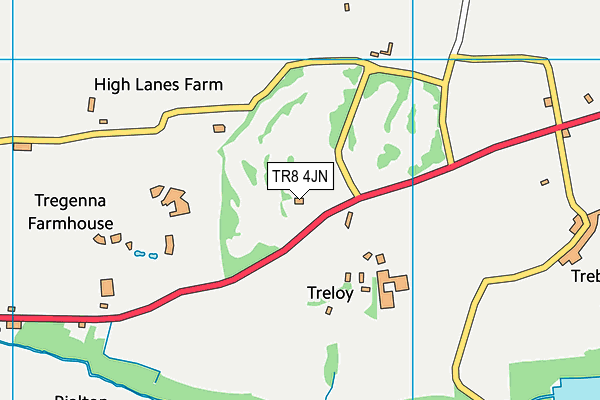 Treloy Golf Club map (TR8 4JN) - OS VectorMap District (Ordnance Survey)