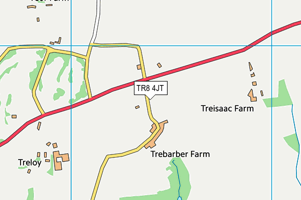TR8 4JT map - OS VectorMap District (Ordnance Survey)