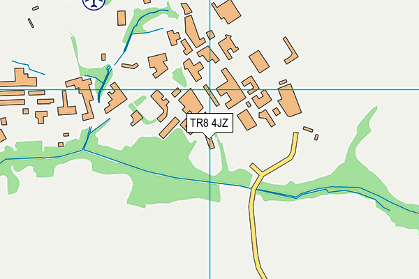 TR8 4JZ map - OS VectorMap District (Ordnance Survey)