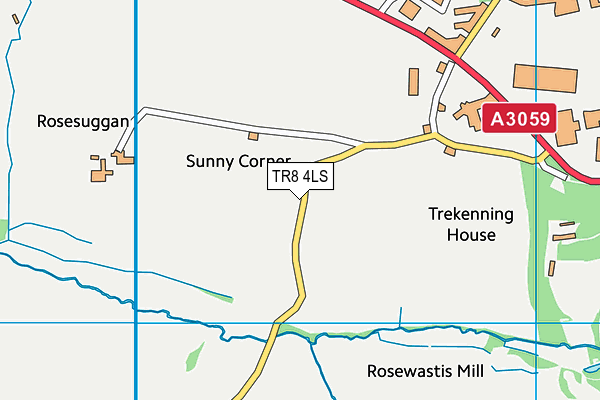 TR8 4LS map - OS VectorMap District (Ordnance Survey)