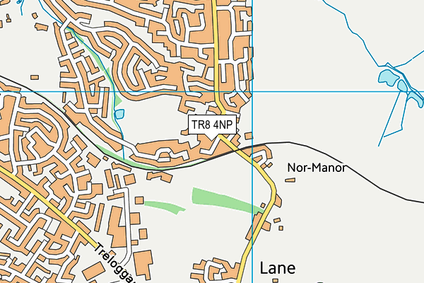 TR8 4NP map - OS VectorMap District (Ordnance Survey)