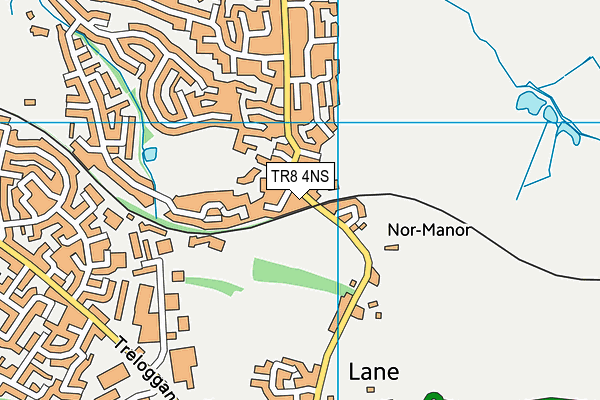 TR8 4NS map - OS VectorMap District (Ordnance Survey)