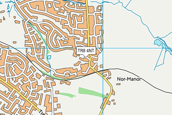 TR8 4NT map - OS VectorMap District (Ordnance Survey)