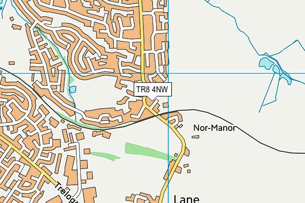 TR8 4NW map - OS VectorMap District (Ordnance Survey)