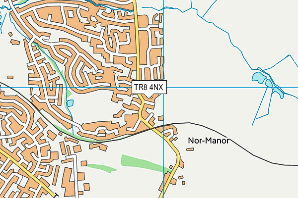 TR8 4NX map - OS VectorMap District (Ordnance Survey)