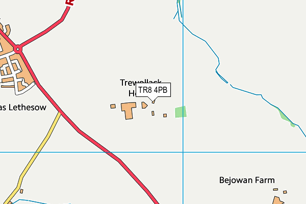 TR8 4PB map - OS VectorMap District (Ordnance Survey)