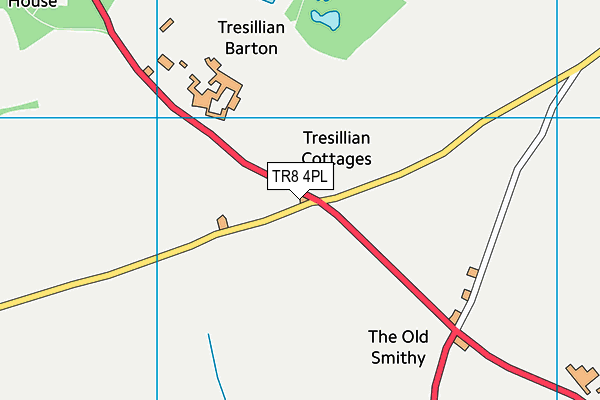 TR8 4PL map - OS VectorMap District (Ordnance Survey)