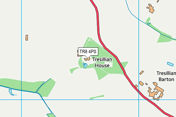 TR8 4PS map - OS VectorMap District (Ordnance Survey)