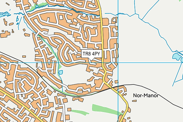 TR8 4PY map - OS VectorMap District (Ordnance Survey)