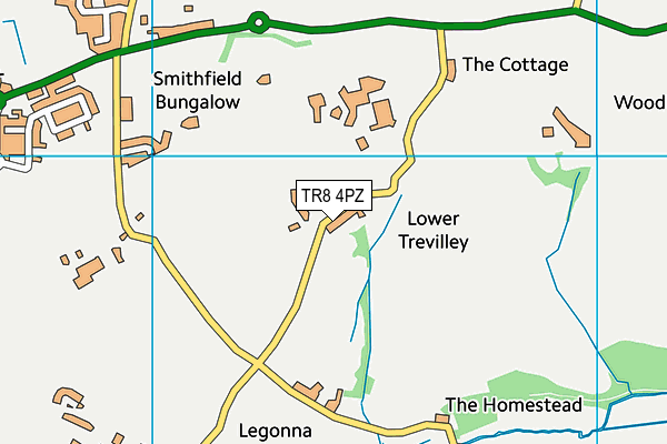 TR8 4PZ map - OS VectorMap District (Ordnance Survey)