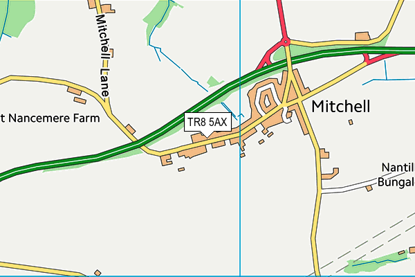 TR8 5AX map - OS VectorMap District (Ordnance Survey)