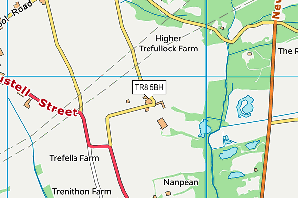 TR8 5BH map - OS VectorMap District (Ordnance Survey)