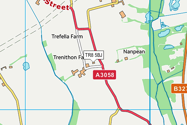 TR8 5BJ map - OS VectorMap District (Ordnance Survey)