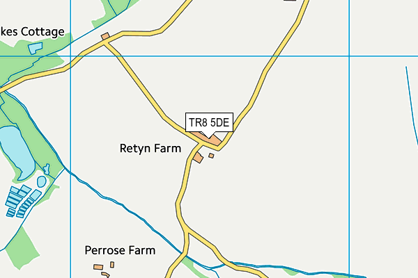 TR8 5DE map - OS VectorMap District (Ordnance Survey)