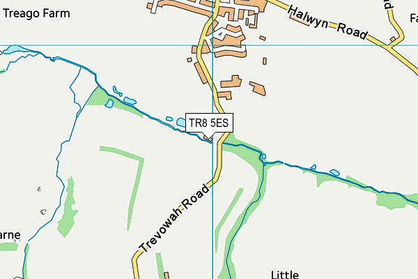 TR8 5ES map - OS VectorMap District (Ordnance Survey)