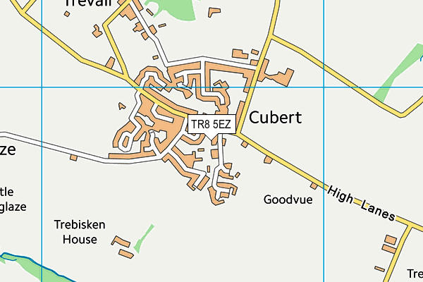 TR8 5EZ map - OS VectorMap District (Ordnance Survey)