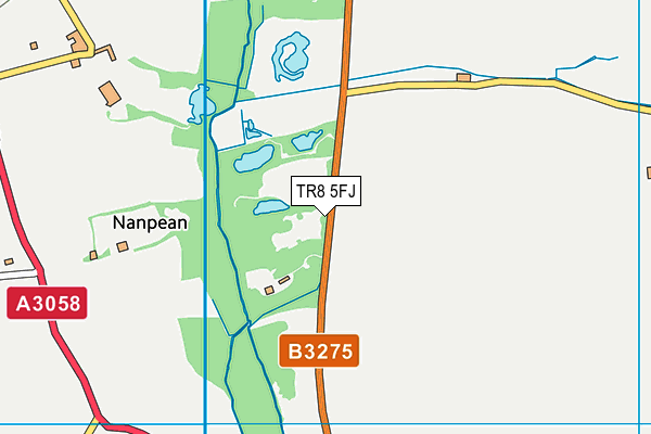 TR8 5FJ map - OS VectorMap District (Ordnance Survey)
