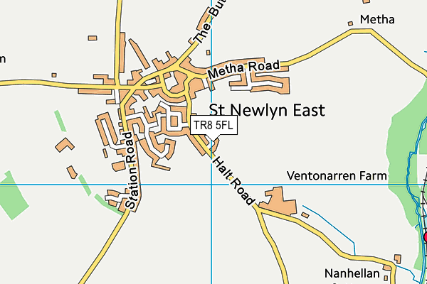TR8 5FL map - OS VectorMap District (Ordnance Survey)