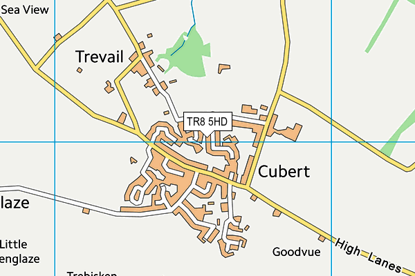 TR8 5HD map - OS VectorMap District (Ordnance Survey)