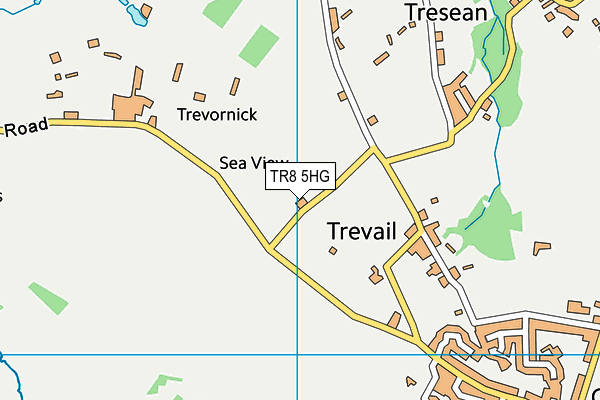TR8 5HG map - OS VectorMap District (Ordnance Survey)