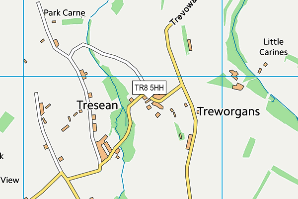 TR8 5HH map - OS VectorMap District (Ordnance Survey)