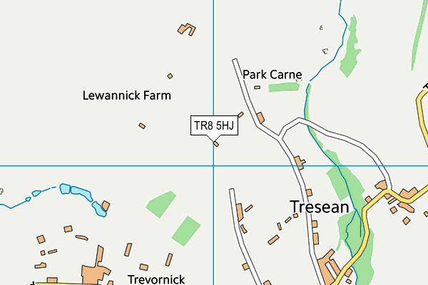 TR8 5HJ map - OS VectorMap District (Ordnance Survey)
