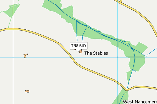 TR8 5JD map - OS VectorMap District (Ordnance Survey)