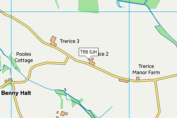 TR8 5JH map - OS VectorMap District (Ordnance Survey)