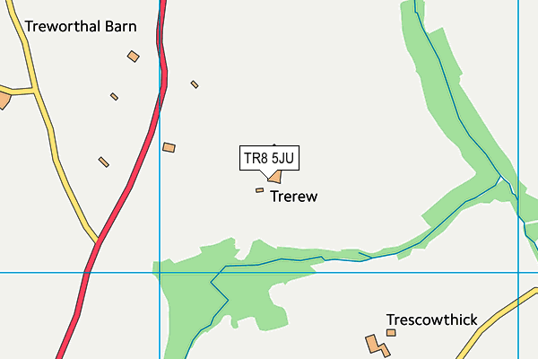 TR8 5JU map - OS VectorMap District (Ordnance Survey)