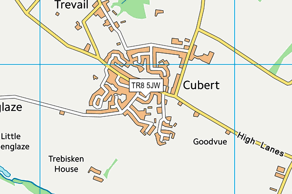 TR8 5JW map - OS VectorMap District (Ordnance Survey)