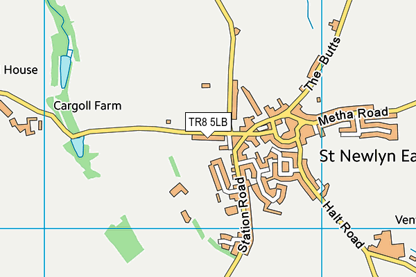 TR8 5LB map - OS VectorMap District (Ordnance Survey)