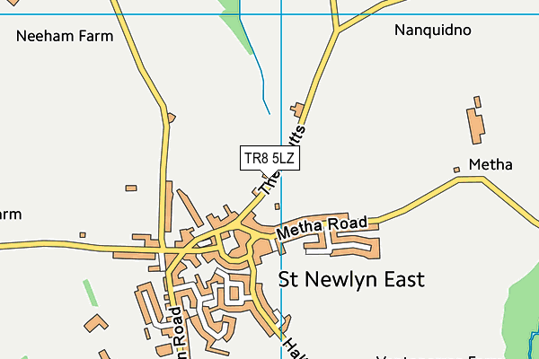 TR8 5LZ map - OS VectorMap District (Ordnance Survey)