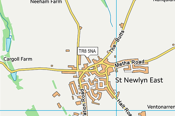 TR8 5NA map - OS VectorMap District (Ordnance Survey)