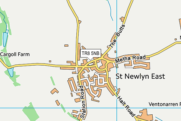 TR8 5NB map - OS VectorMap District (Ordnance Survey)