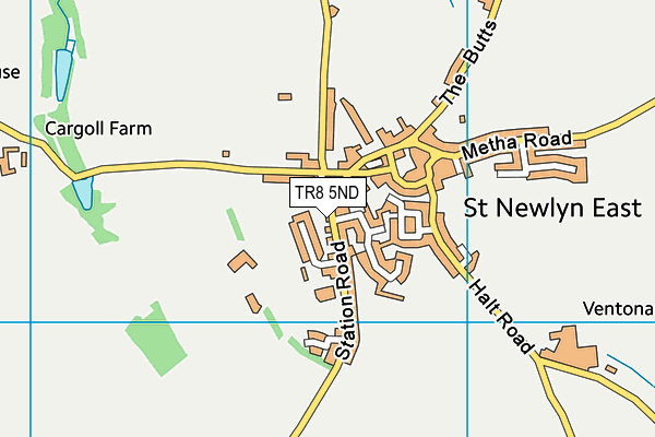 St Newlyn East Learning Academy map (TR8 5ND) - OS VectorMap District (Ordnance Survey)