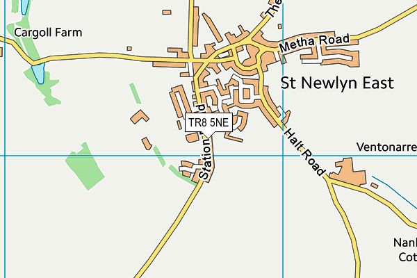 TR8 5NE map - OS VectorMap District (Ordnance Survey)