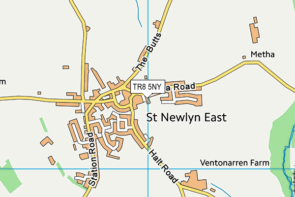 TR8 5NY map - OS VectorMap District (Ordnance Survey)