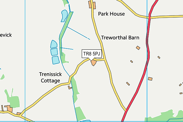 TR8 5PJ map - OS VectorMap District (Ordnance Survey)