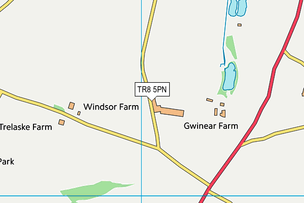TR8 5PN map - OS VectorMap District (Ordnance Survey)
