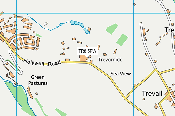 TR8 5PW map - OS VectorMap District (Ordnance Survey)