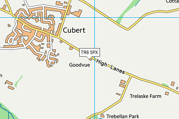 TR8 5PX map - OS VectorMap District (Ordnance Survey)