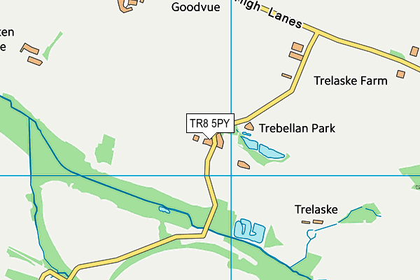 TR8 5PY map - OS VectorMap District (Ordnance Survey)
