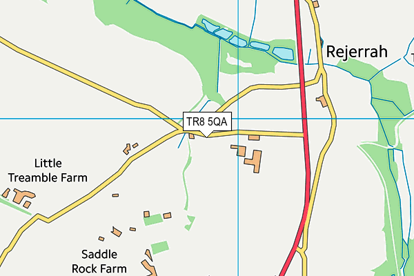 TR8 5QA map - OS VectorMap District (Ordnance Survey)