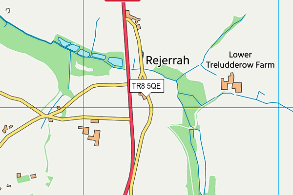 TR8 5QE map - OS VectorMap District (Ordnance Survey)