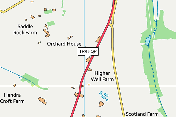 TR8 5QP map - OS VectorMap District (Ordnance Survey)