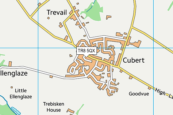 TR8 5QX map - OS VectorMap District (Ordnance Survey)