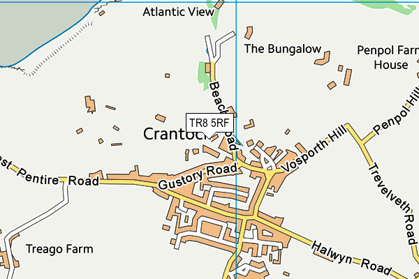 TR8 5RF map - OS VectorMap District (Ordnance Survey)