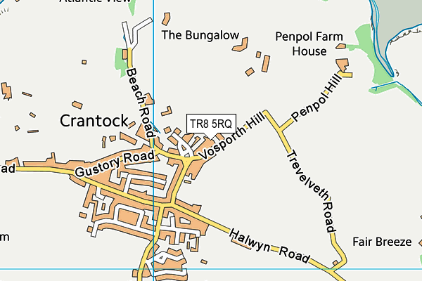 TR8 5RQ map - OS VectorMap District (Ordnance Survey)