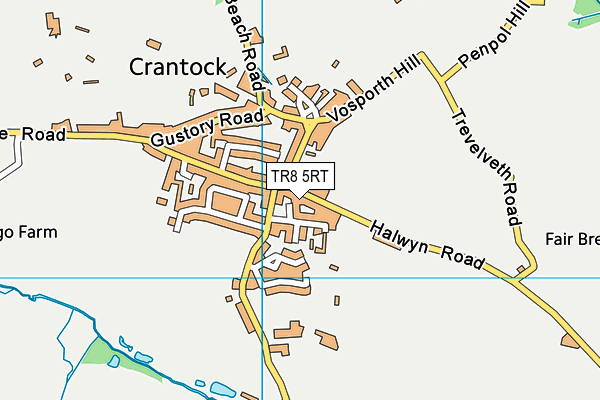 TR8 5RT map - OS VectorMap District (Ordnance Survey)
